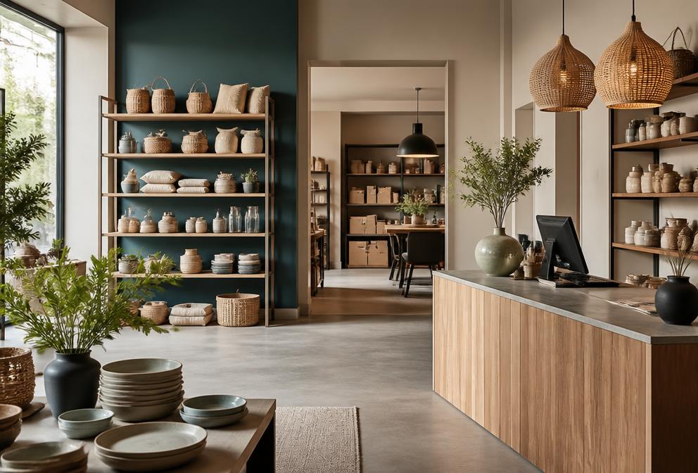 An organized retail and wholesale showroom
